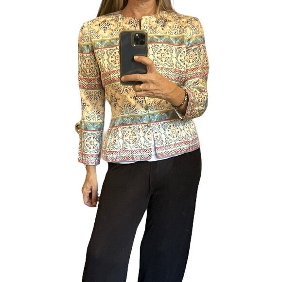 3/$25 ADRIANNA PAPELL Vintage Silk Long Sleeves Blazer.Size 8 - Picture 2 of 15